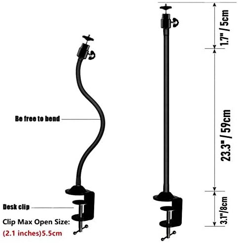 AceTaken 25'' 3/Tiny 3 Lite/Tiny-2 2/ 2/Meet Webcam-Stand Clamp Mount Holder Compatible with OBSBOT Tiny Lite/Tiny Tiny