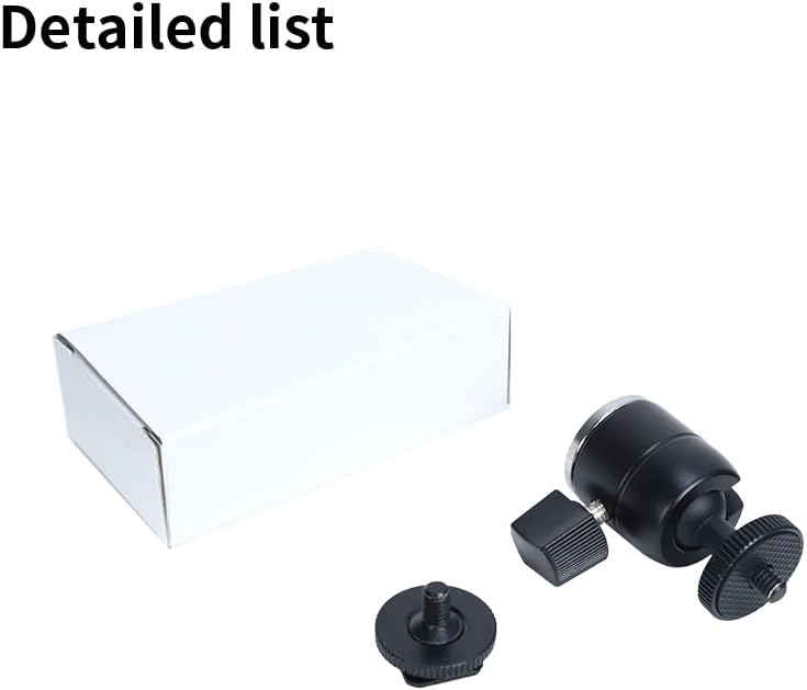 AFEFT 360 1/4" Mini Ball Head Hot Shoe Adapter, Swivel Thread Camera Mount for DSLR, Tripod, Monitor, LED Video Light