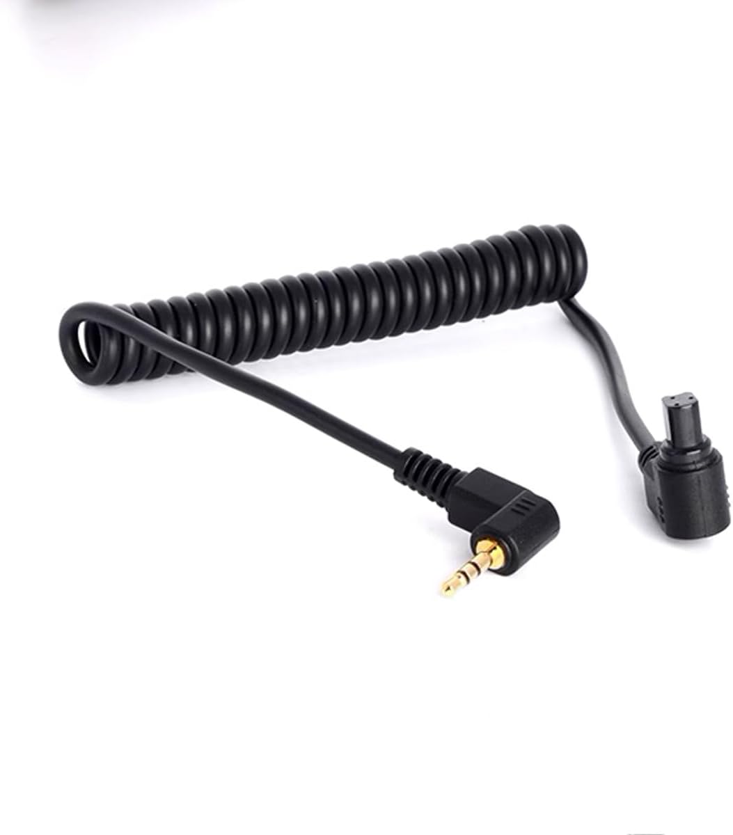 Remote Shutter Release Trigger Cable for Canon R3 R5 1DX 6D 7D 5D MKIII 60D EOS SLR Camera, 2.5mm Controller to N3