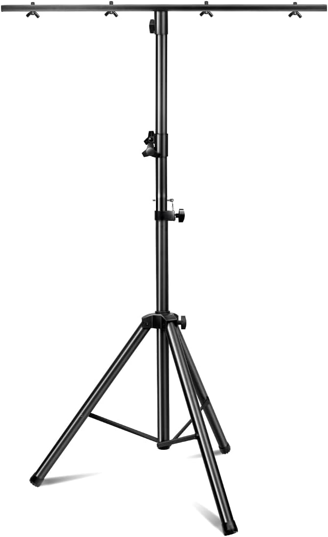 DJ Lights Stand 2 Pack, Heavy Duty DJ Stand, Portable Par Can Tripod Stage Light Stand Adjustable Height 41-95 Inch, DJ Lighting T Bar Suitable for Stages, Bar, Banquet, Party