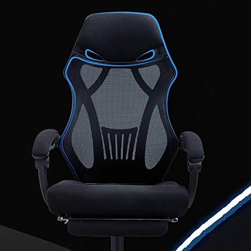 Office Chair Gaming Chair Computer Chair Ergonomic Mesh Office Chair High Back Computer Chair Desk Chair Mesh Chair with Thick Cushion Soft Adjustable (Color : Argento)