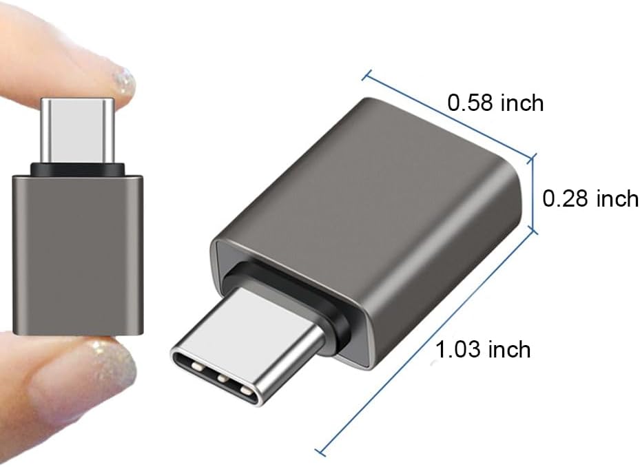 USB C Male to USB A Female OTG Adapter (2 Pack),USB 3.2 GEN2 10Gbps High-Speed Data PD 60W Fast Charging for iMac,MacBook Pro/Air,iPhone 16 15,iPad,Microsoft Surface,Samsung Galaxy S24/23/22,etc.