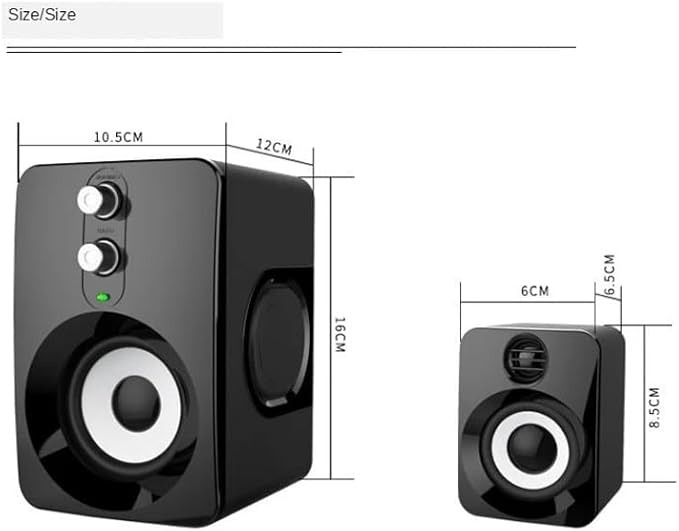 JSEIAJB Diaphragm Speaker Computer Universal 2.1 Bass Speakers Desktop Audio Computer Speaker(D)