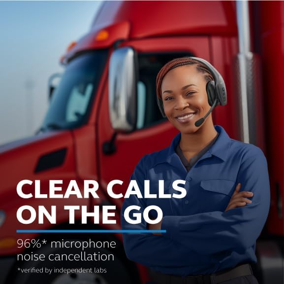 BlueParrott S650-XT Bluetooth Wireless Headphones 96% Noise Canceling Over Head Trucker Headset with Mic, 2-in-1 Convertible Stereo to Mono with ANC, IP54-Rated Protection, 36 hrs. Talk Time, Black
