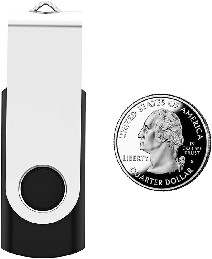 USB Flash Drive 1GB 20 Pack, Bulk USB 2.0 Flash Drives Thumb Drive Swivel Memory Stick Jump Drive Pen Drive,1 gig 20 Pieces