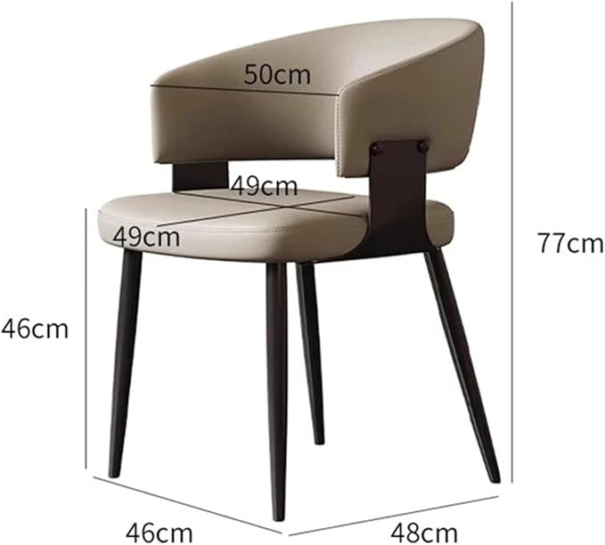 Adjustable Office Computer Chair with Armrest 1pcs Modern Simple Design Comfortable Lounge No Armrests Dining Chair Home Furniture(Black)