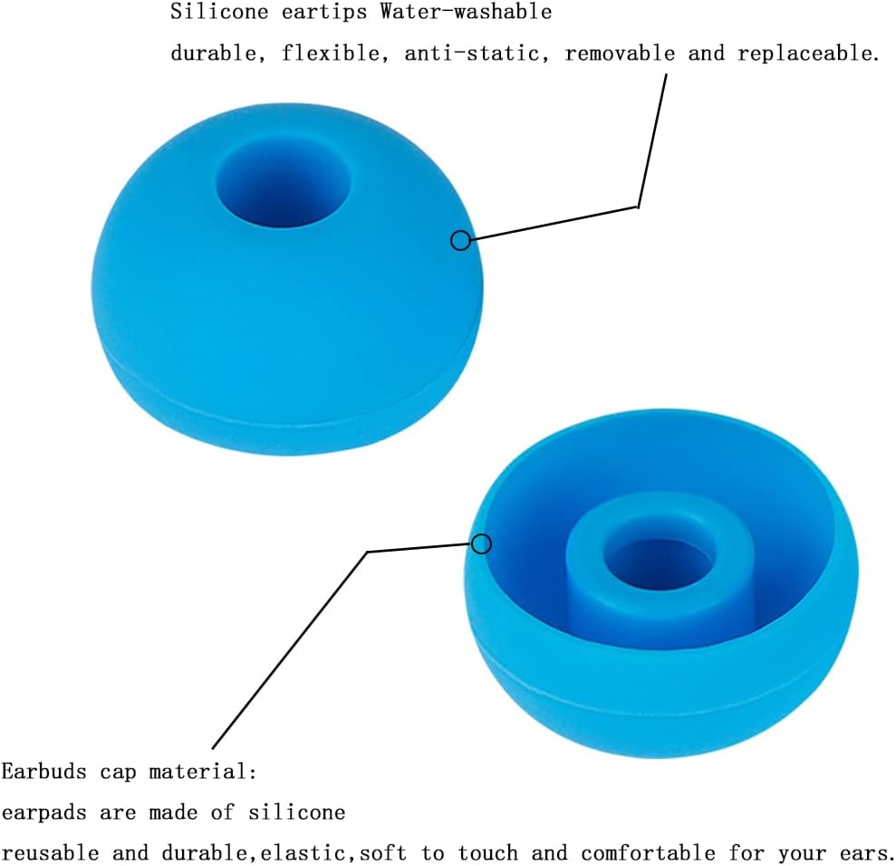 Silicone Earbud Tips Replacement Eartips Earbuds Cap Eartips Tips Compatible with Powerbeats 1/2/3 Wireless Beats by Dre Headphones,4 Pairs Ear Bud Tips
