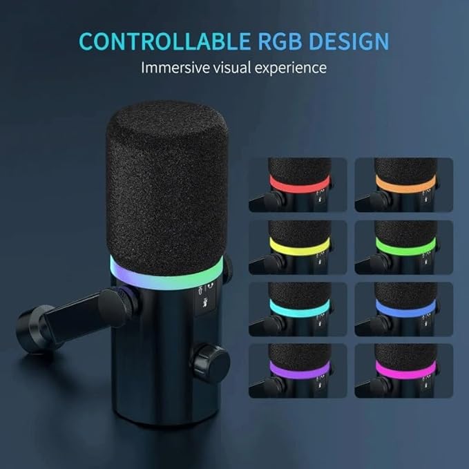 XLR/USB Podcasting Dynamic Microphone for Podcasting Recording Gaming Live Streaming (D As Shown) (D As Shown)