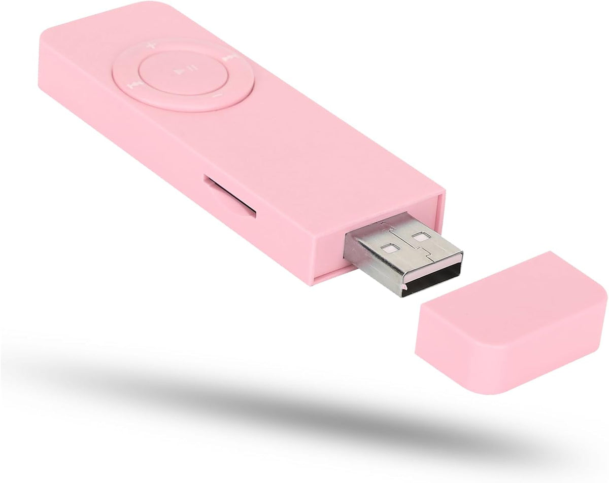 Acogedor Mp3 3.5mm 32 USB Stick Player, Portable Audio Music Player with Lanyard and Earphone, Rechargeable WMA Music