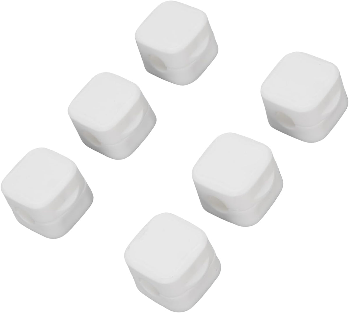 6pcs ZJchao Magnetic Cable Clips Cord Holder Desk Wire Management Keeper Home Office Car Nightstand (White)