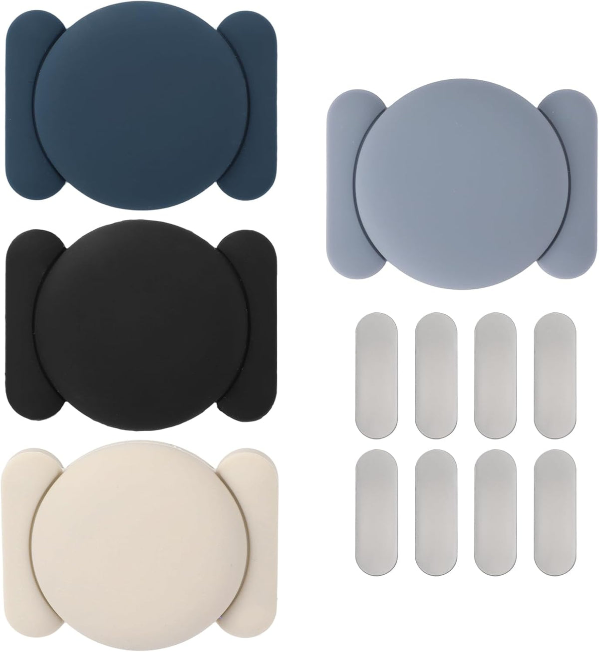 Goktvai 4pcs 1) Magnetic Holder Case for Airtag, Soft Silicone Protective Cover Hider Hidden Magnet Mount Cover