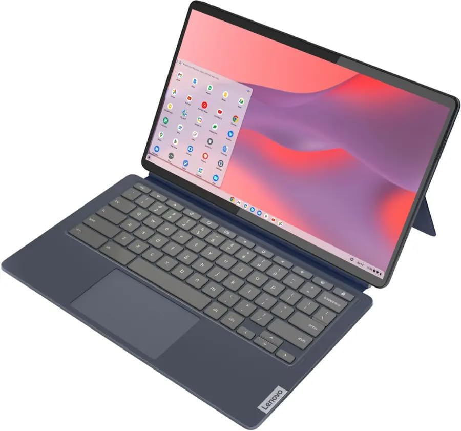 Lenovo - Chromebook Duet 5-13.3" OLED Touch Screen Tablet - 8GB Memory - 128GB SSD - with Stylus Pen - Abyss Blue