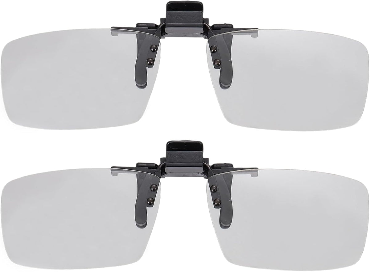 3D 3D MECCANIXITY Polarized Clip-on Glasses, Passive Circular Viewing Glasses Frame for Anaglyph Movies Theater Games