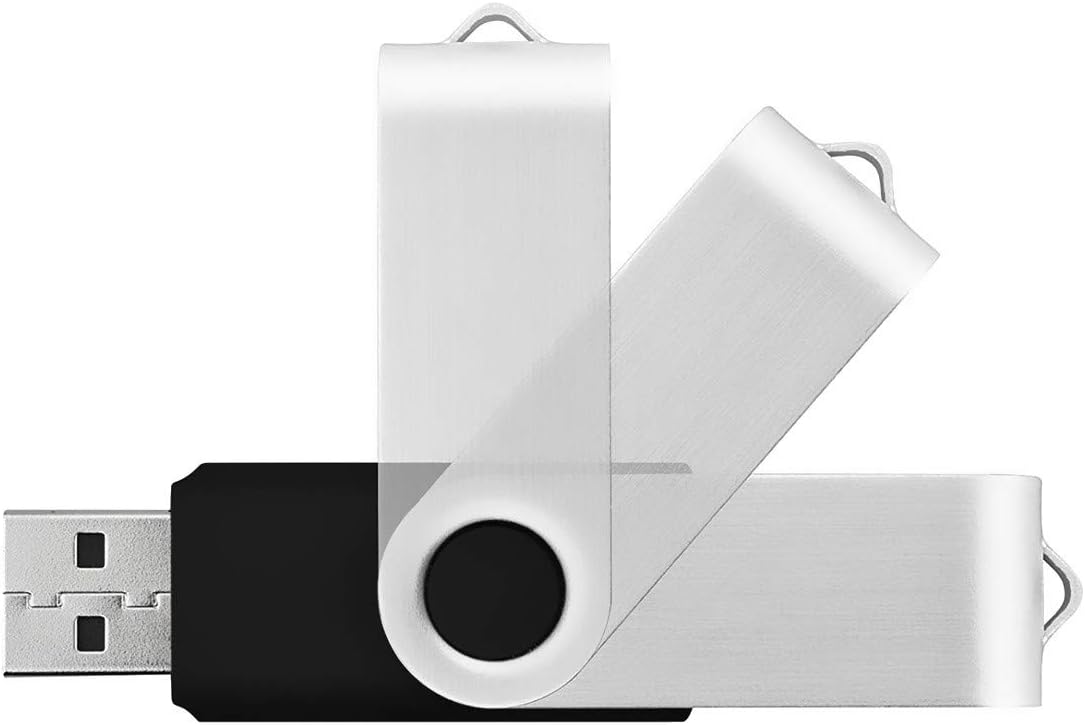 Aiibe Wholesale Bulk Flash Drives 8GB 8G USB Flash Drive 50 Pack 8GB USB 2.0 Thumb Drives, Black