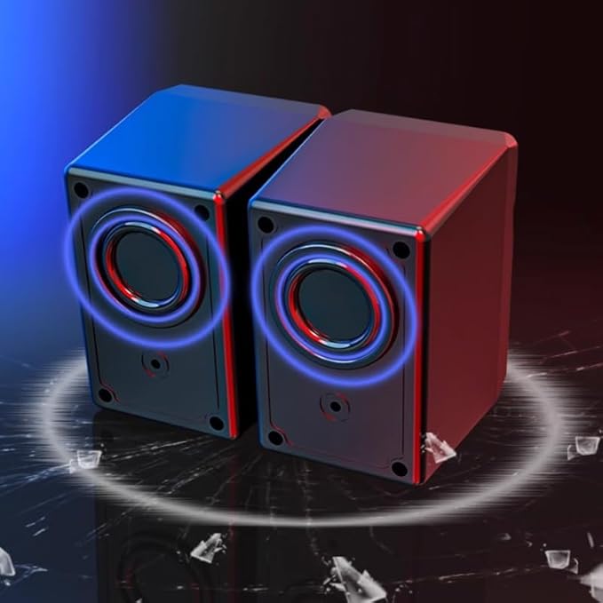Computer Audio Desktop Home Mini Small Speaker Laptop Mobile Phone Colorful Light Subwoofer Desktop USB