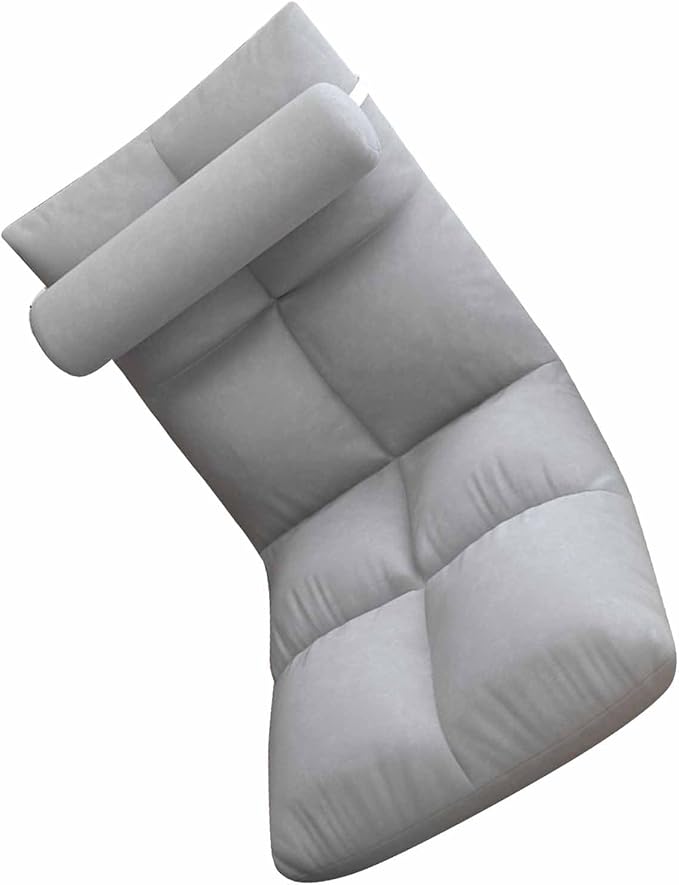 Floor Chair with Back Support Floor Sofa Chair Sleeper Bed Couch Recliner Floor Gaming Chair Padded Sleeper Bed Meditation Chair for Adults (Premium Gray)