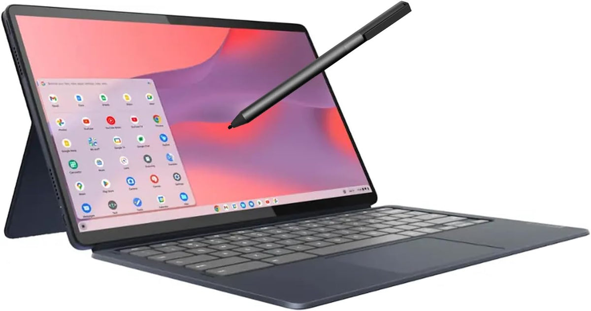 Lenovo - Chromebook Duet 5-13.3" OLED Touch Screen Tablet - 8GB Memory - 128GB SSD - with Stylus Pen - Abyss Blue