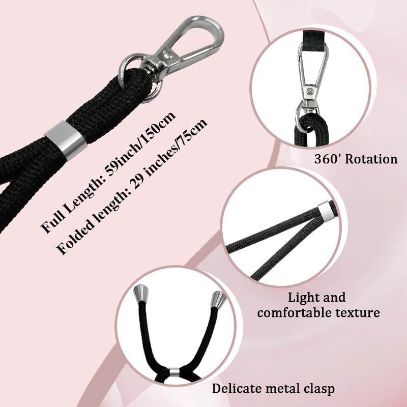 Cell Phone Lanyard, Universal Phone Strap,2x Adjustable Neck Strap,4x Pads Compatible with Most Smartphones