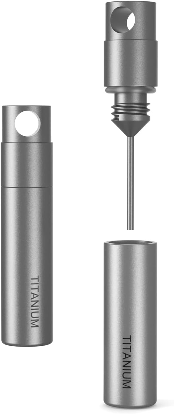Titanium SIM Card Removal Tool with Keyring, Sim Card Tray Remover Eject Pin Key Tool for iPhone iPad Samsung Galaxy Smart Phone/Tablet and More，Gray