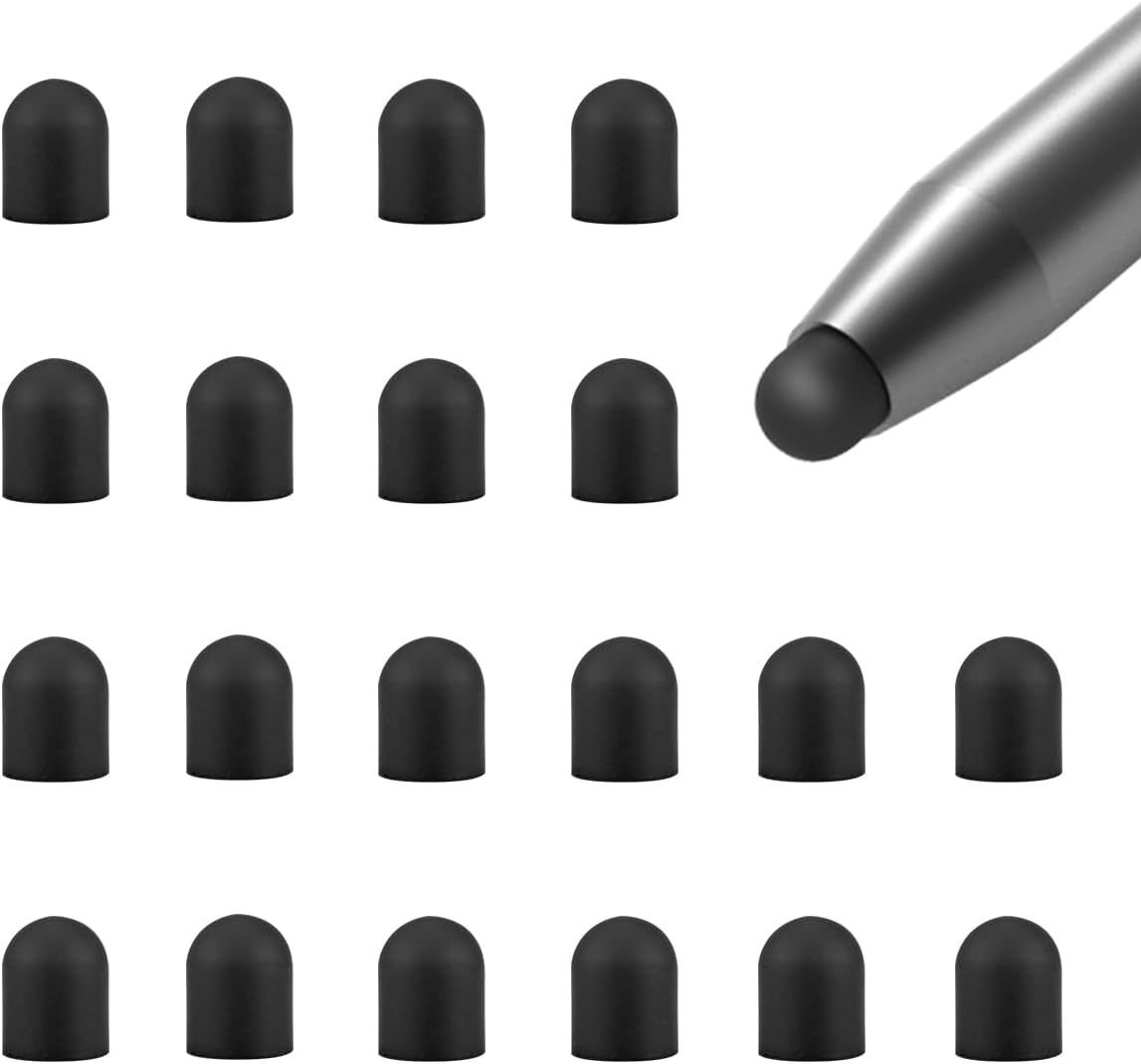 20Pcs Replacement Tips Silicone Rubber Touch Screen Pens Tips for Touch Pen (8 * 10mm)