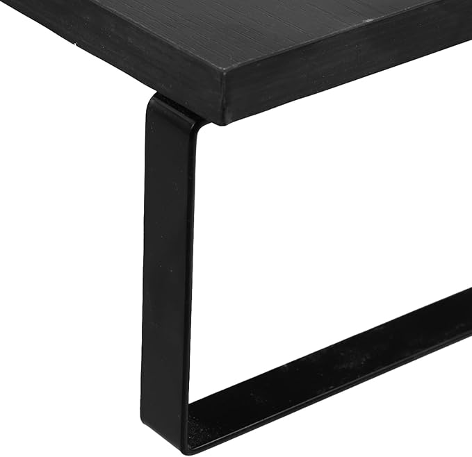Stable Desk Monitor Riser Stand Compact Laptop Riser for Office Computer Screen Elevation Ergonomic Monitor Rack with Smooth Surface Black