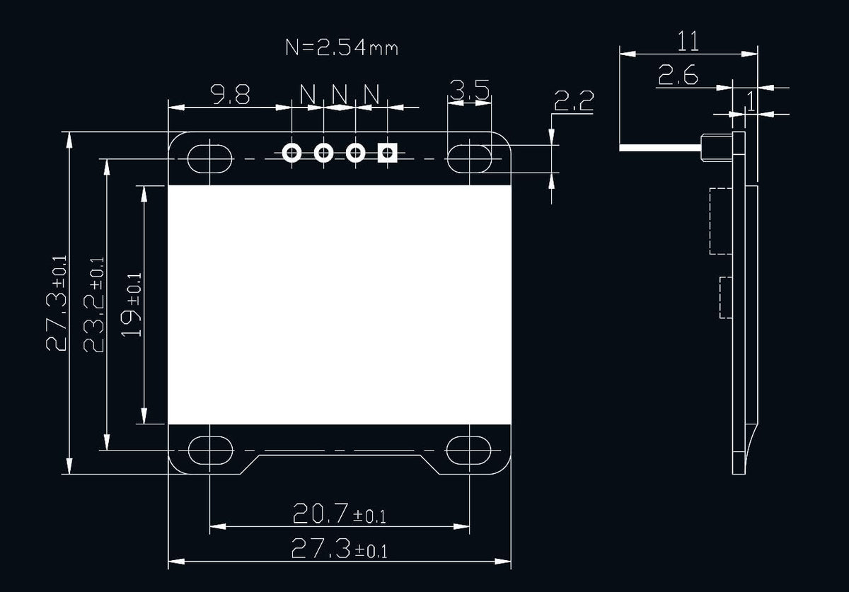 0.96" I2C 128X64 SSD1306 51 MSP420 STIM32 (1pc OLED Module IIC Serial OLED Display Module Driver for Arduino SCR