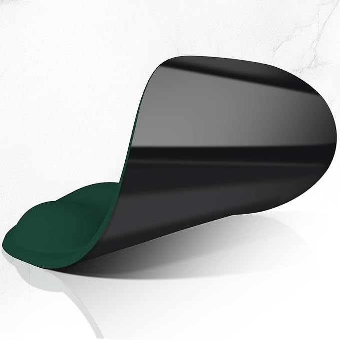 ITNRSIIET Ergonomic Mouse Pad, Cushioned Gel Wrist Rest, Non-Slip Base, Smooth Surface, Cute Multi-Color, 9.5 x 8.2 in, Deep Green