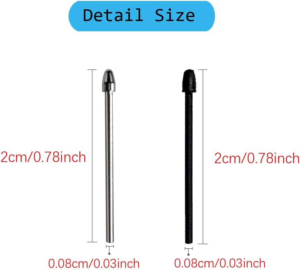 Pen Tips Replacement Compatible with Remarkable 2 Marker Plus Pencil, Pencil Nibs Compatible with Kindle Scribe Basic and Premium Pen (2 PCS Metal Tips, 10 PCS 2B Tips)