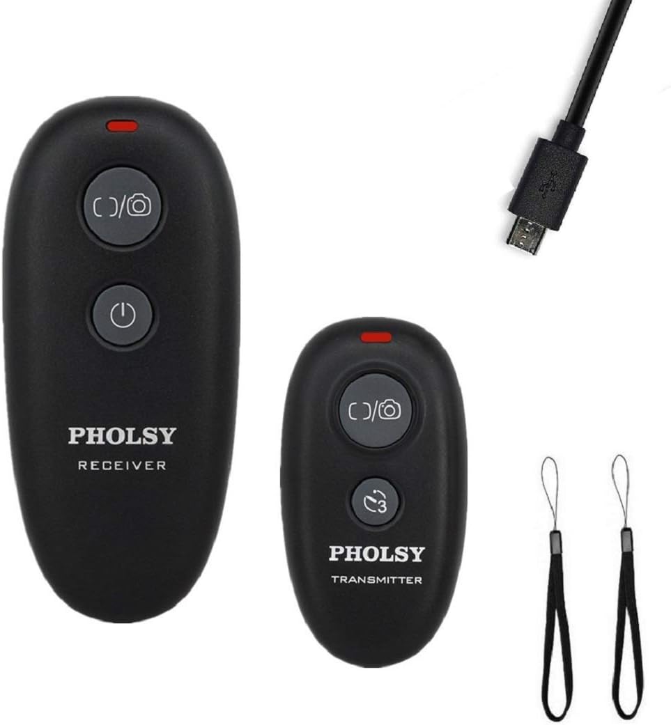 PHOLSY Wireless Shutter Release Camera Remote Control for Fujifilm GFX50S, XPro2, X-H1, X-T2, X-T1, X-T10, X-T20, X-T100, X-E2S, X-E2, X-M1, X-A3, X-A2, X-A1, X-A10, X100F, X100T, X70, X30, XQ2, XQ1