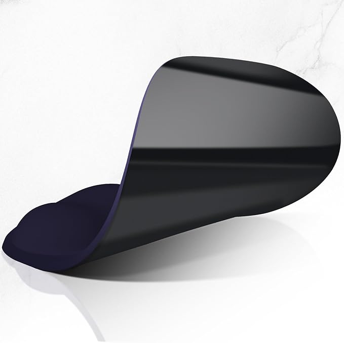 ITNRSIIET Ergonomic Mouse Pad, Cushioned Gel Wrist Rest, Non-Slip Base, Smooth Surface, Compatible with All Mice for Office & Gaming, Desk Accessory, 9.5 x 8.2 inch, Violet Gradient