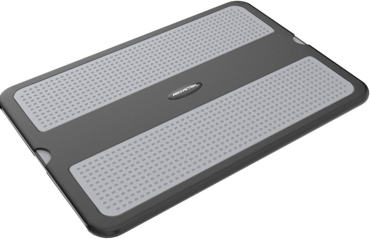 AboveTEK Portable Laptop Lap Desk w/Retractable Left/Right Mouse Pad Tray, Non-Slip Heat Shield Tablet Notebook Computer Stand Table w/Sturdy Stable Work Surface for Bed Sofa Couch or Travel