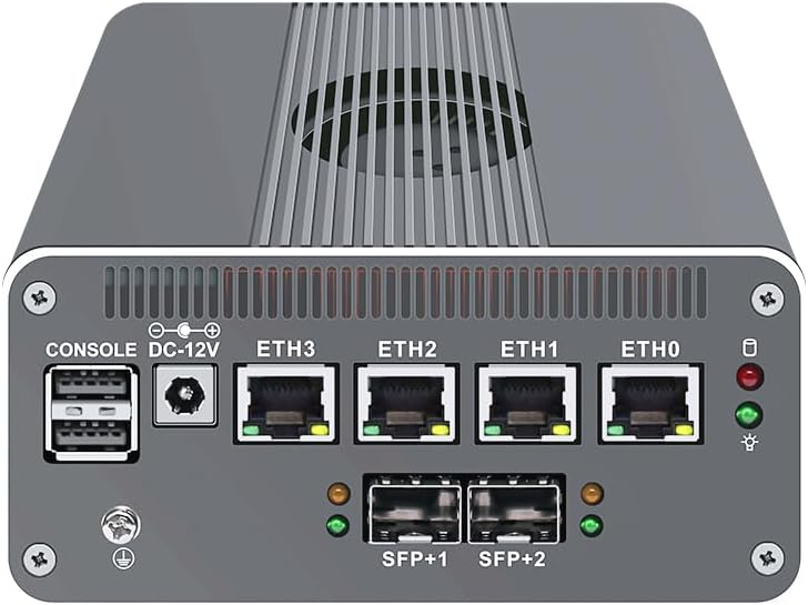 CWWK Intel Alder Lake N100(4C/4T Up to 3.4GHz)/N305(8C/8T Up to 3.8GHz) Dual SFP+10GbE Mini PC|4xIntel I226-V 2.5GbE |DDR5 Memory|PCI-E x4|HDMI+DP+Type-C (10 Gigabit N100, 32G RAM 1TB SSD)