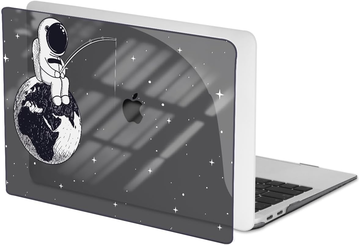 Compatible with MacBook Pro 13 inch Case 2022 2021-2016 A2338 M2/M1 Chip A2251 A2289 A2159 A1989 A1706, Pattern Plastic Hard Shell Keyboard Cover Screen Film Webcam Cover, Astronaut Earth
