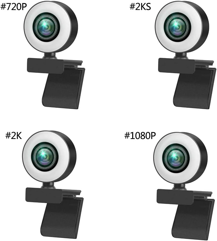 GMBYLBY 1080P/2K/720P Drive3 Beauty Webcam USB Auto for Computer Camera Free Gear Fill Light for Conferencing Streaming