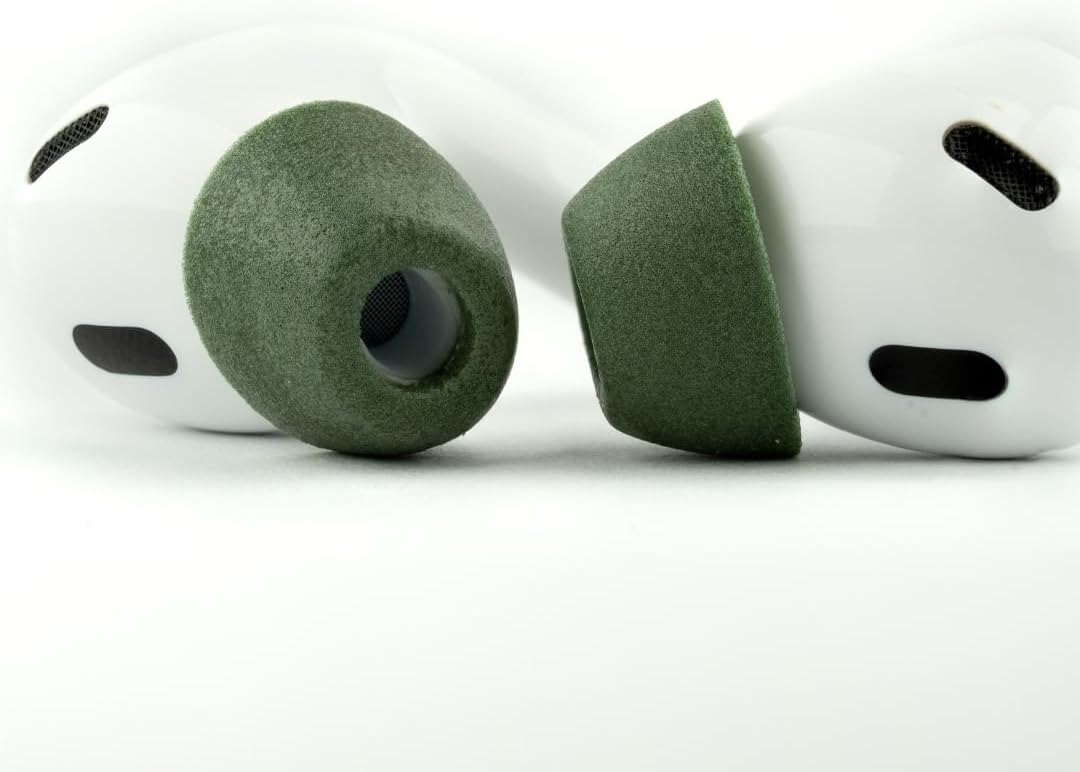 Comply TrueGrip MAX | Premium Memory Foam Replacement Earbud Tips for Apple AirPods Pro 1 & 2 | Long Lasting Comfort, MAX Durability, Secure Fit, Superior Noise Isolation| Green (S/M/L) (3 Pairs)