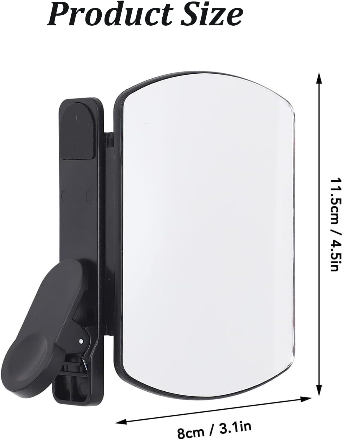 Mirror Effect Lens - Capture Stunning Reflections Instantly, Smartphone Camera Mirror Reflection Clip Kit, Mirror for Phone to Use Back Camera (Black*2pcs)