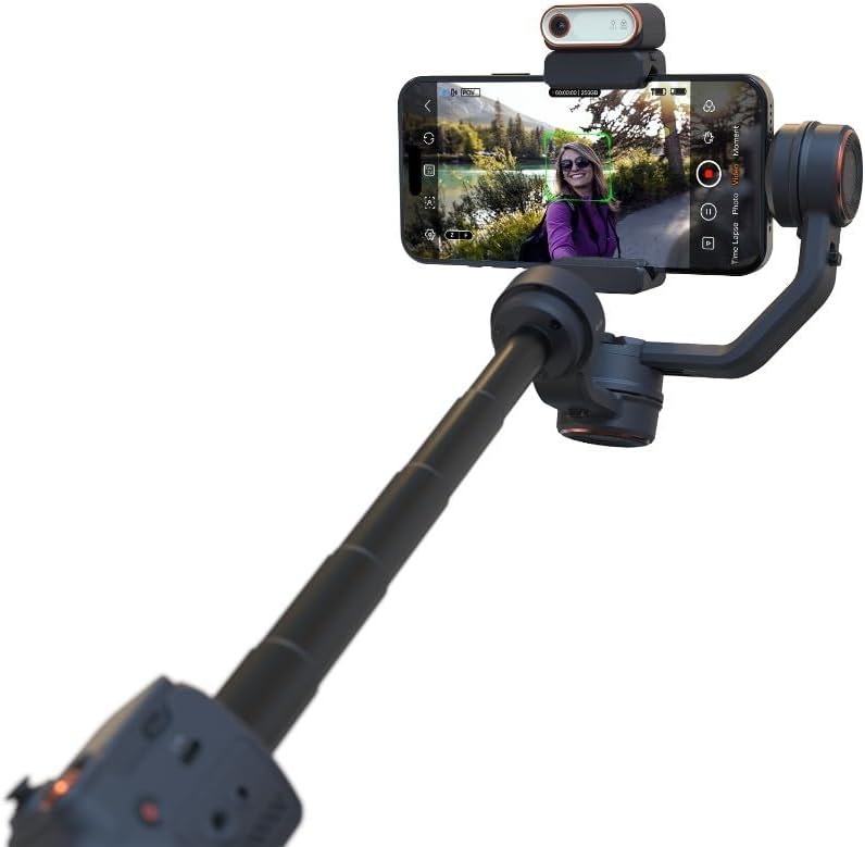 Hohem iSteady M7 Gimbal Stabilizer for iPhone,3-Axis Gimbal for Smartphone w/AI Tracking,Detachable Remote,Extendable Pole,Magnetic Light,Phone Stabilizer for Video Recording - Hohem M6 Kit Upgrade