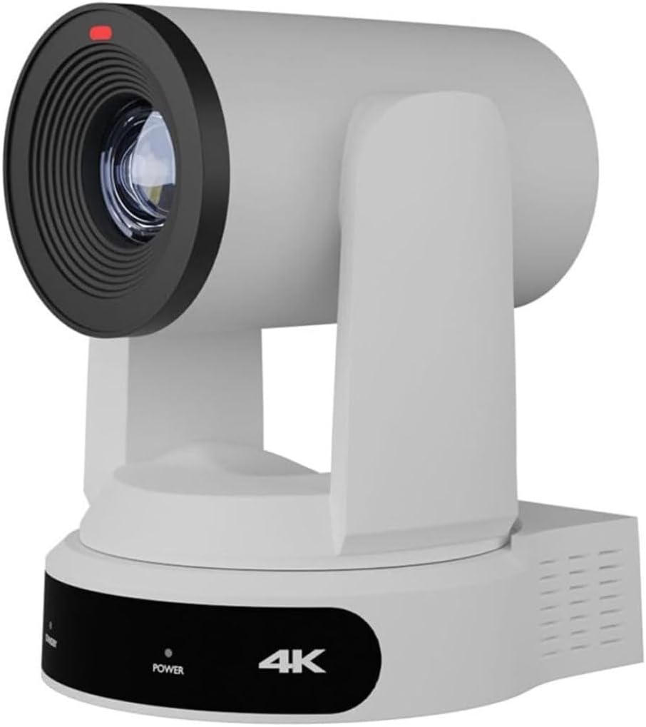PTZOptics Move 4K 30x Auto-Tracking PTZ Camera with Built-in Tally Light, 3D Noise Reduction, and Advanced White Balance Modes (White)