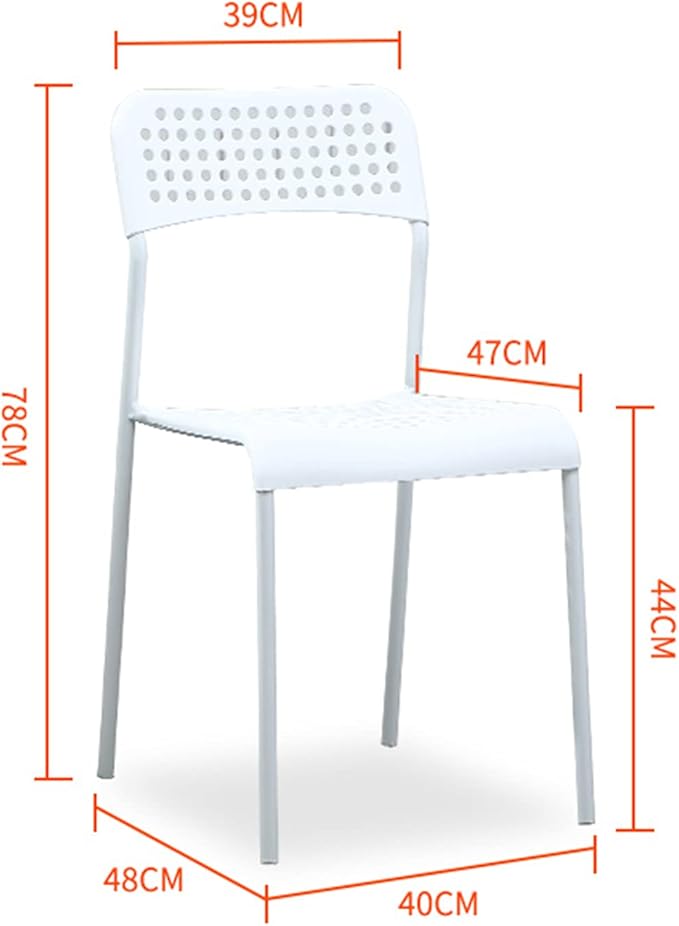 Mlaea Computer Racing Gaming Chair Office Conference Reception Chair with Backrest TV Station Lounge Laboratory Chair 40 * 48 * 78CM(Color:Black)