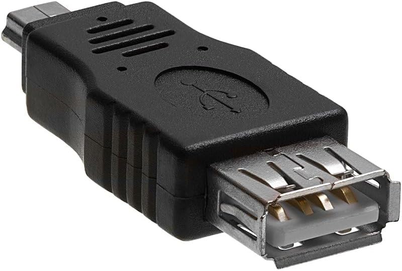 Cmple Mini USB 2.0 Male to USB 2.0 Female Adapter, Black