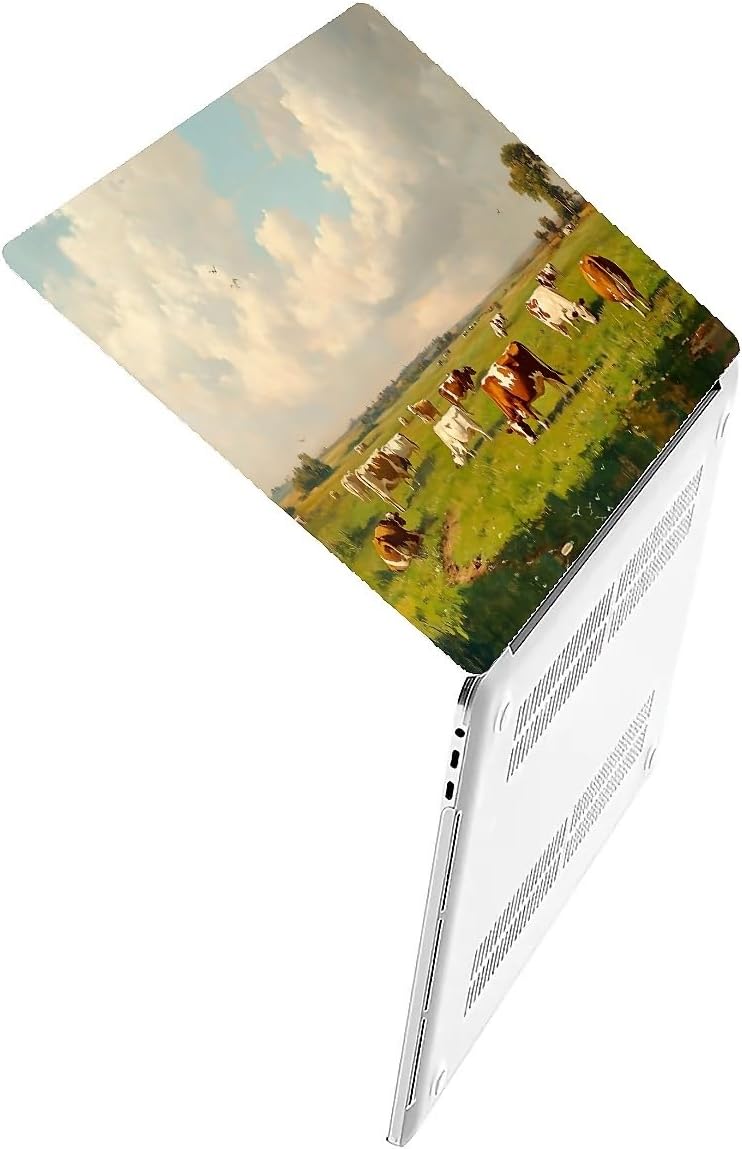 Compatible with MacBook Air 13.3 13.6 Inch Case 2022 2021 2020 2019 Plastic Hard Shell Case Cover,13.3 Pro(A1706/A1708/A1989/A2159/A2289/A2338), Cows and Sheep