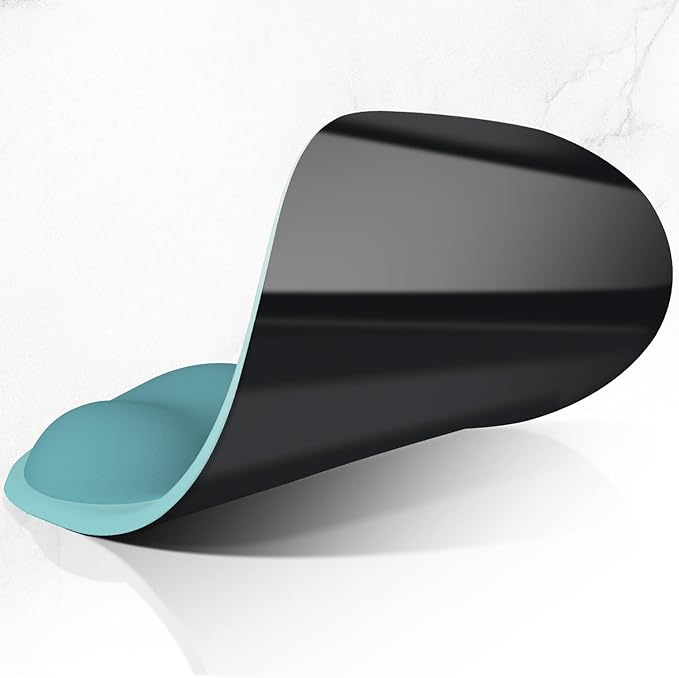 ITNRSIIET Ergonomic Mouse Pad, Cushioned Gel Wrist Rest, Non-Slip Base, Smooth Surface, Compatible with All Mice for Office & Gaming, Desk Accessory, 9.5 x 8.2 inch, Light Green Gradient