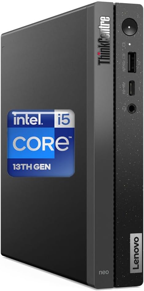 Lenovo ThinkCentre 50q Gen 4 Business Mini Desktop, 13th Gen Intel Core i5-13420H, 64GB RAM, 2TB PCIe SSD, Display Port, RJ-45, HDMI, Wi-Fi 6, Windows 11 Pro, Black
