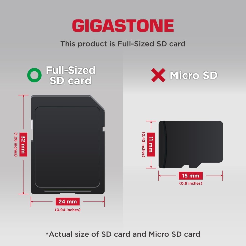 [5-Yrs Free Data Recovery] GIGASTONE 512GB SD Card with USB Type C Card Reader, 4K Camera Pro, A1 V30 U3 SDXC Memory Card Compatible with Canon Digital Camera, with 1 Mini case