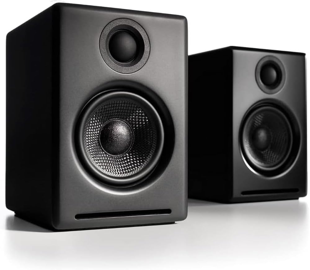 Audioengine A2+ Desktop 24 Bit Wireless Bluetooth Desktop Speakers - 60W Computer Speakers for Music and Gaming