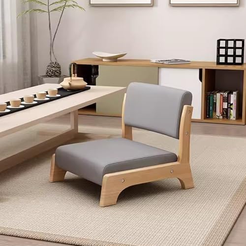 BTZHY Floor Chair Floor Chair Meditation Yoga Chair with Back Support Stool Without Legs Chair with backrest Made of Solid Wood