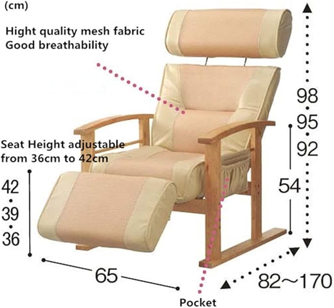 Office Chair Gaming Chair Computer Chair Height Adjustable Leather Recliner with Pull Out Stool Living Room Reclining Sofa Chair Armchair Furniture (Color : Rosso Size : M)