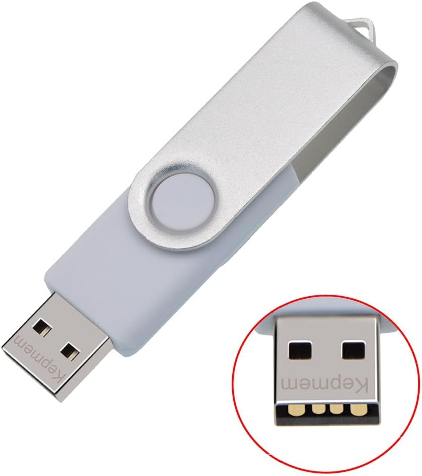 Kepmem USB Flash Drive - 10 Pack 32MB USB 2.0 Memory Sticks - Swivel Small Capacity PenDrive - 10 Assorted Colors