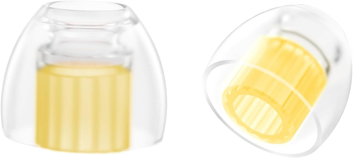 SpinFit W1 for IEM - SS - Patented Medical-Grade Silicone Ear Tips, Double W-Shaped Tube Core, More Stability