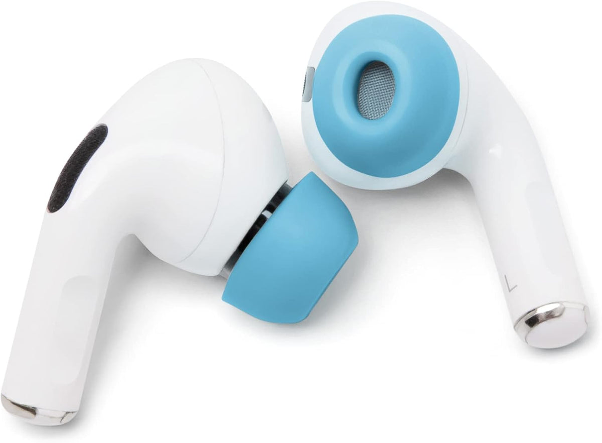 WC TipZ - Upgraded Memory Foam Ear Tips for Airpods Pro Made by Wicked Cushions | Improved Comfort, Tighter Seal, Better Foam Rebound Time | Fits Perfectly in Charging Case | Ocean Blue